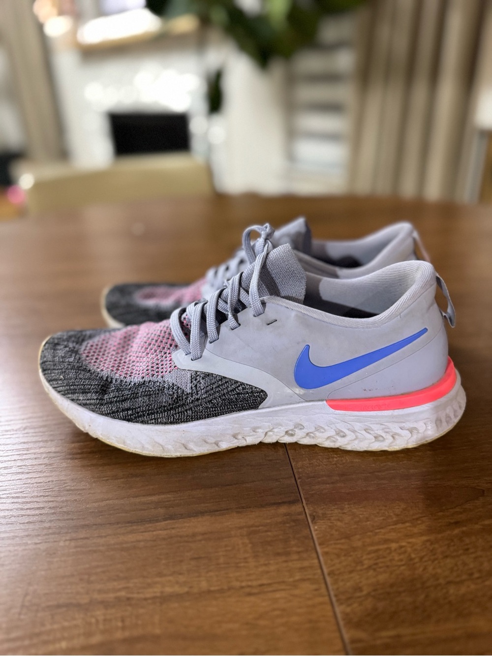 Nike Women’s Gray, Pink & Blue Running Trainers 9.5